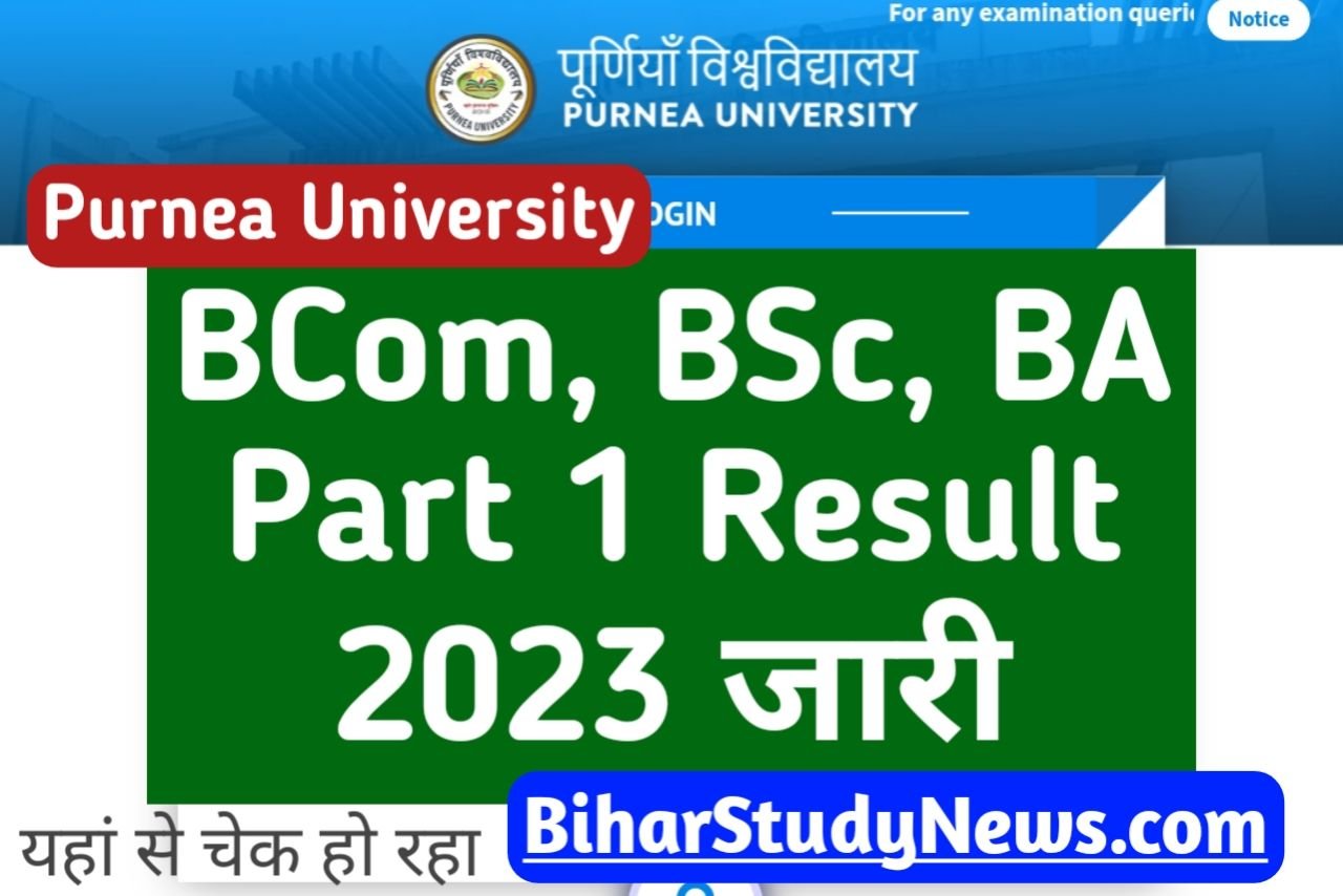 Purnea University Part 1 Result 2023