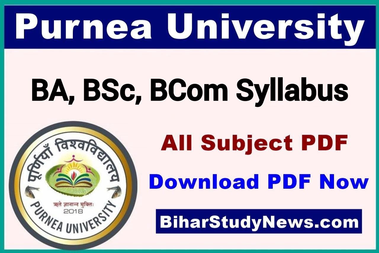 Purnea University Ba Bsc Bcom Syllabus 2023