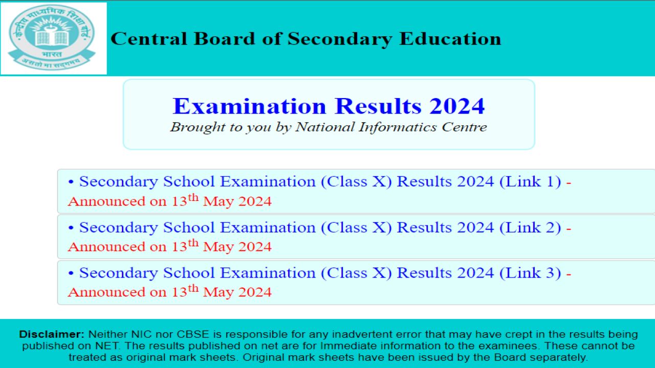 CBSE Class 10th Result 2024