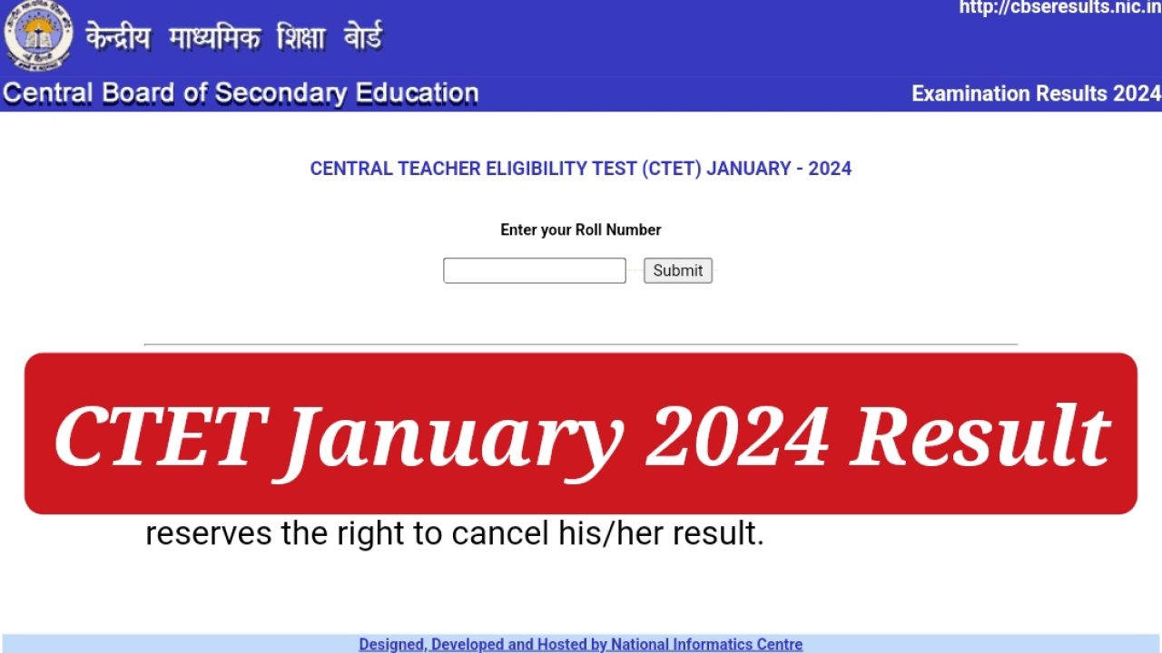 CTET January 2024 Result