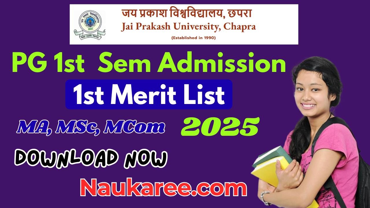 JPU PG Admission 1st Merit List 2025